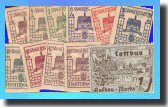 11 timbres différents EMISSIONS LOCALES (Allemagne 1945)