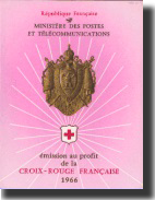 Le Carnet de France Croix-Rouge 1966 avec oblitération spéciale rouge