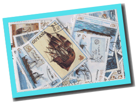 50 different stamps SAILING SHIPS